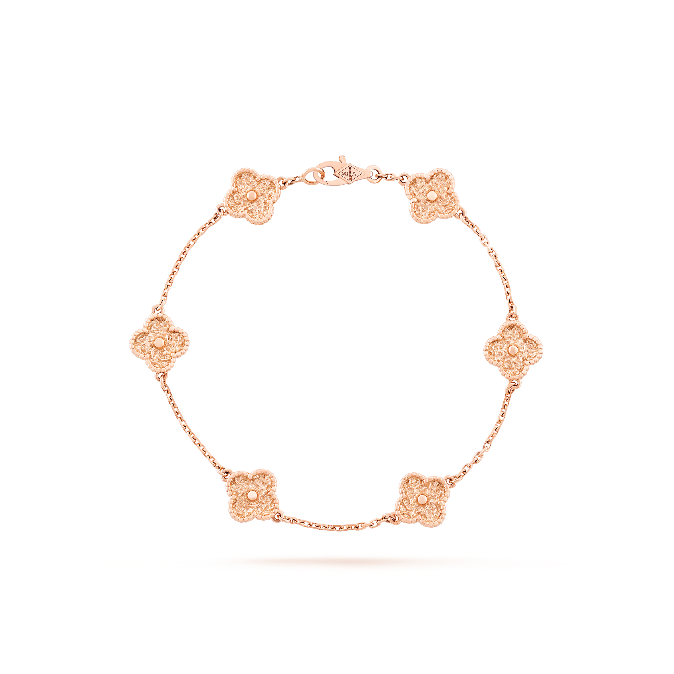 VAN CLEEF ARPELS SWEET ALHAMBRA BRACELET, 6 MOTIFS - ROSE GOLD  VCARO8DD00